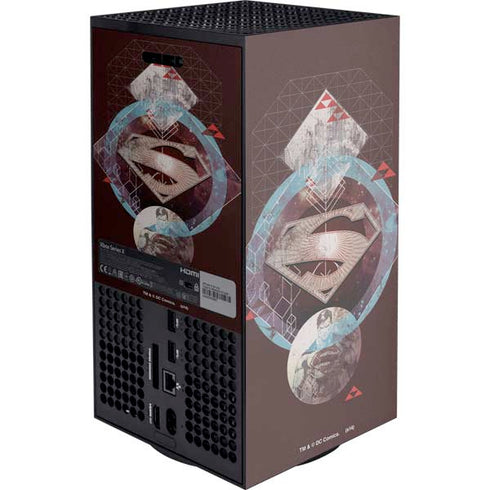 DC Comics Superman Purple Abstract Collage XBox Series X Digital Edition Console Skin